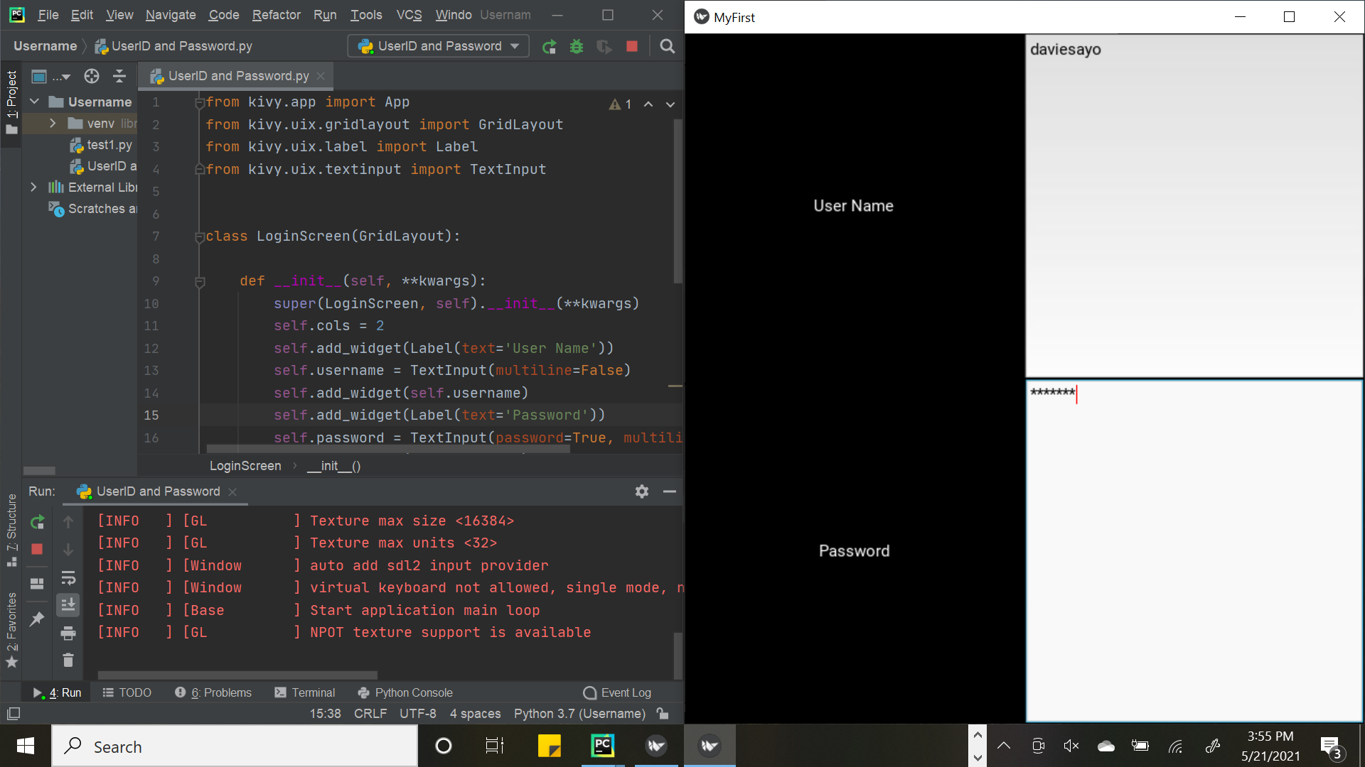 develop app with python