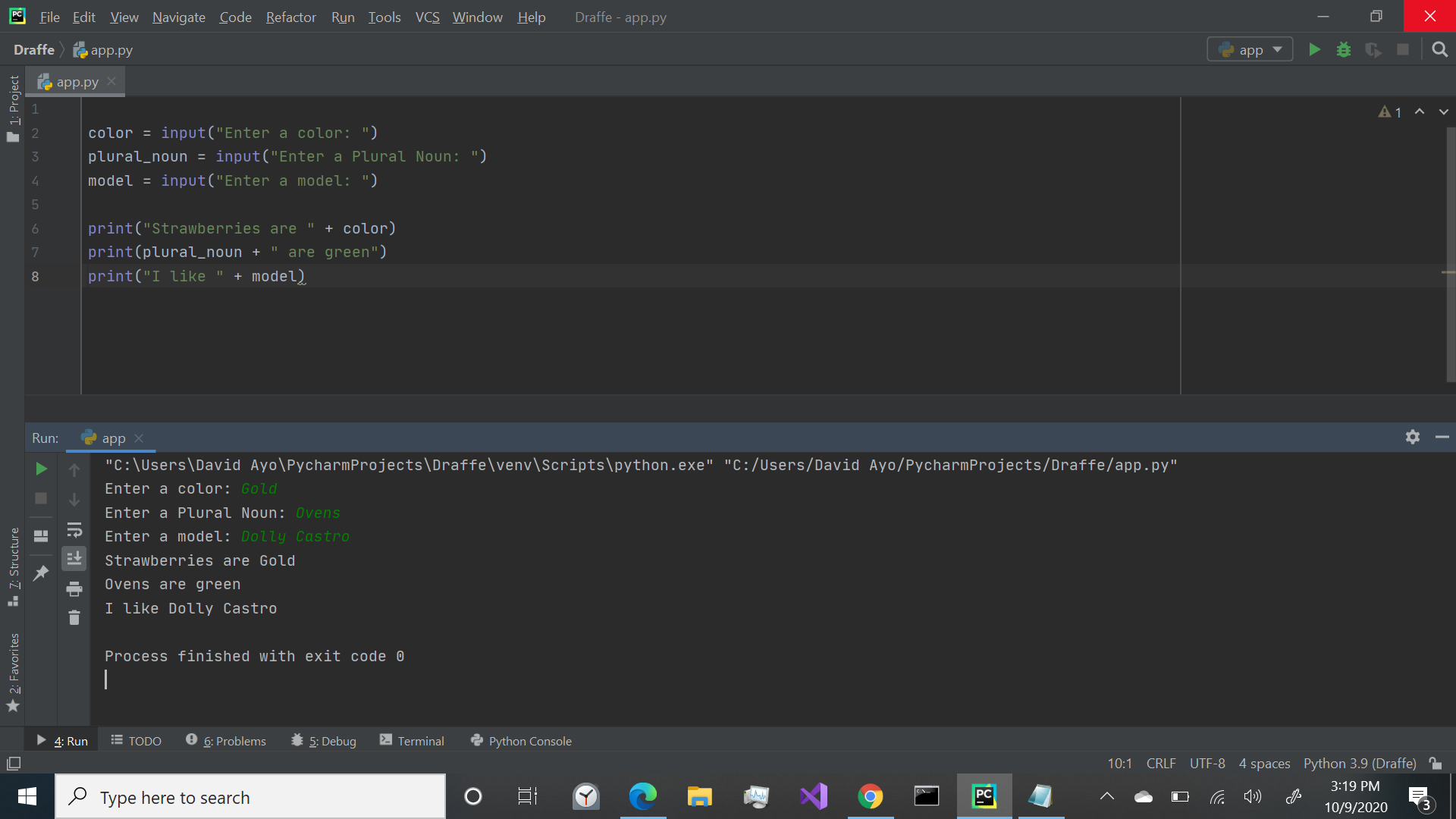 beginner in python
