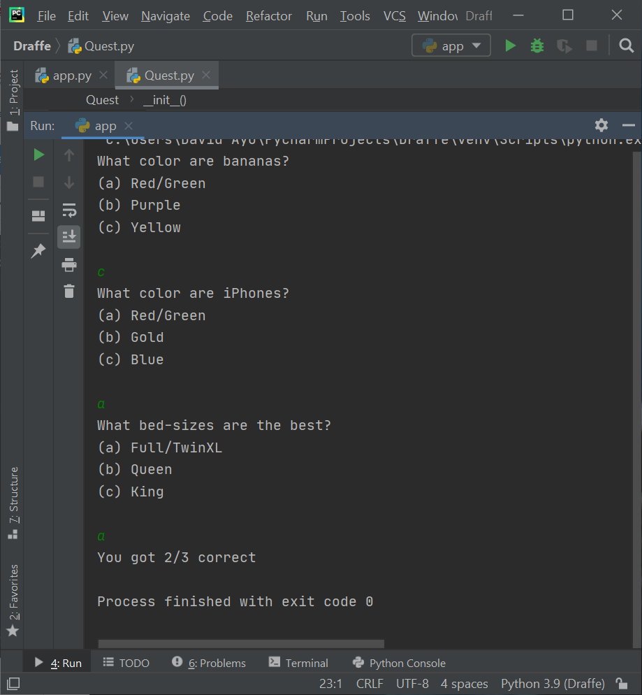 app dev using python